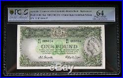 1961 One Pound Star Note Prefix HE82 Coombs Wilson PCGS Choice Uncirculated 64