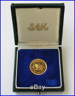 1966 Rhodesia Elizabeth II Gold Proof One Pound Coin With Original Case