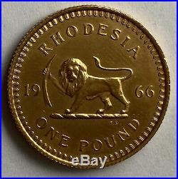 1966 Rhodesia Gold One Pound £1 Rare