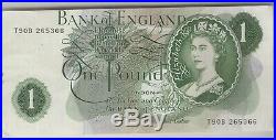 1970-1978 J. B. Page Miscut Left & Right Edge £1 One Pound Note Pennies2Pounds
