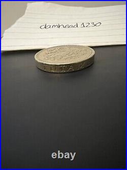 1983 £1 Upside Down DECUS ET TUTAMEN 1 Pound Coin Royal Coat Of Arms Rare
