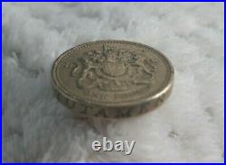 1983 Old One Pound £1 Royal Arms Coin Upside Down DECUS ET TUTAMEN