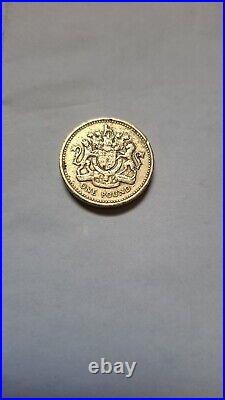 1983 Old Rare £1 Royal Coat of Arms Pound Coin ET TUTAMEN + DECUS -Elizabeth II