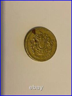 1983 One Pound Coin £ 1 Rare Collectable Error Edge Lettering Upside Down