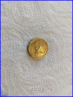 1983 Rare Royal Arms One Pound Coin Old Style (£1) Wriring edges