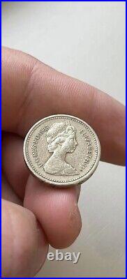 1983 Royal Arms One Pound Coin Old Style (£1) EXTREMELY RARE- Wriring edges