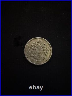 1983 Royal Arms One Pound Coin Old Style (£1) EXTREMELY RARE- Wriring edges