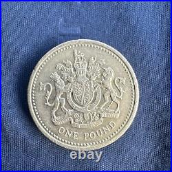 1983 Royal Arms One Pound Coin Old Style (£1) EXTREMELY RARE- Wriring edges