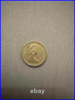 1983 Royal Arms One Pound Coin Old Style (£1) EXTREMELY RARE- Wriring edges