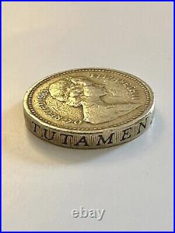 1983 Royal Arms One Pound Coin Old Style (£1) EXTREMELY RARE- Writing edges