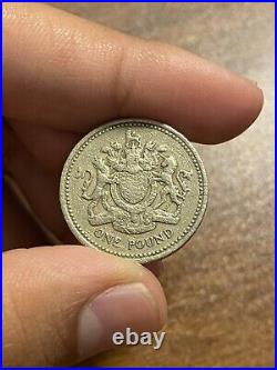 1983 Royal Arms One Pound Coin Old Style (£1) EXTREMELY RARE- Writing on edges