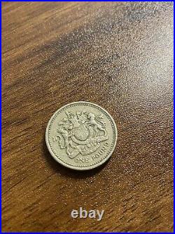 1983 Royal Arms One Pound Coin Old Style (£1) EXTREMELY RARE- Writing on edges