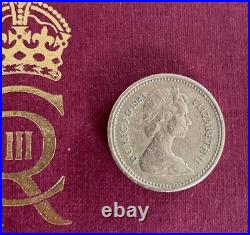 1983 Royal Arms One Pound Coin Old Style (£1) Extremely Rare-writing Edges