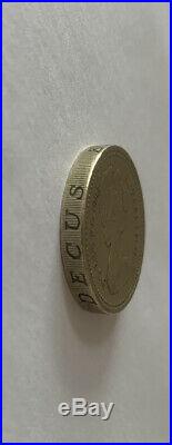1983 Royal Arms One Pound Münze Seltener Druckfehler DECUS ET TUTAMEN Kopfüber