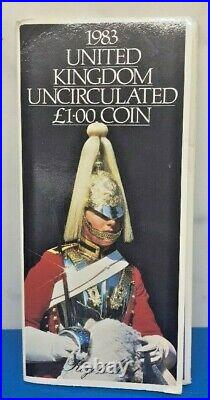 1983 United Kingdom Uncirculated one pound £1 coin The Royal Mint