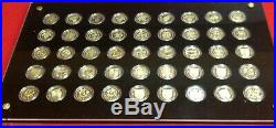 1983 to 2016 complete set 46 round £1 one pound proof coin hunt cities floral