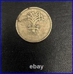 1985 £1 One Pound ERROR Coin Welsh Leek Design