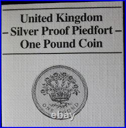 1986 United Kingdom Proof Piedfort One Pound £1 Coin Silver KM Coins