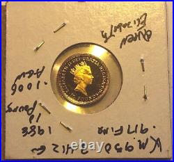 1988 ENGLAND 10 GOLD POUND BRITANNIA PROOF 1/10 oz Gold Bullion Coin-VERY RARE