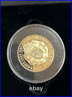 1989 Elizabeth II Gold Proof Double Sovereign Two Pounds £2 with COA