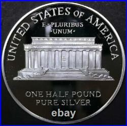 1992 1C Lincoln Penny 1/2 LB Half Pound 8 Oz. 999 Fine Silver Coin