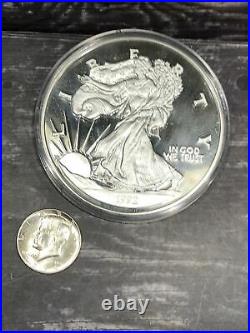 1992 AMERICAN SILVER EAGLE Proof Round. 999 Fine Silver 1/2 Pound 8 Ozt 249 Gra