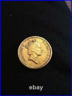 1993 1 Pound Coin Mis Print