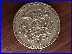 1993 Elizabeth II One Pound Error Coin Upside Down Super Rare