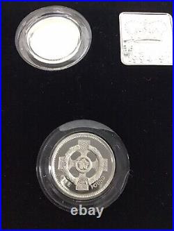 1994 1997 United Kingdom Silver Proof PIEDFORT £1 Four Coin Set Cased #6806