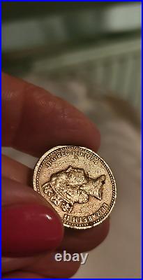 1994 RARE UK £1 ONE POUND COIN circulated NEMO ME IMPUNE LACESSIT