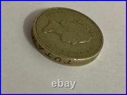 1996 Celtic Cross £1 One Pound Coin Mint Error Upside Down DECUS ET TUTAMEN C4