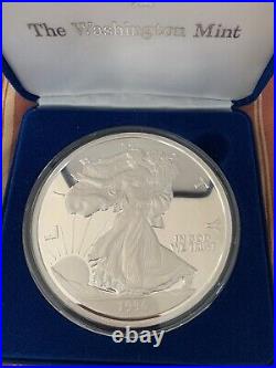 1996 Giant And Rare Uncirc-proof One Pound Silver Eagle Gorgeous! Washington Mint