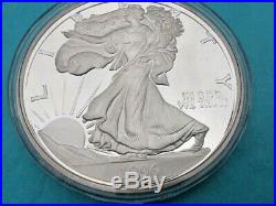 1996 Giant One Half Pound Silver Proof. 999 Fine Silver Liberty