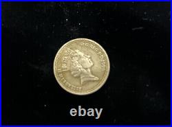 1996 Northern Ireland Celtic Cross £1 One Round Pound Coin Circulated, ERROR
