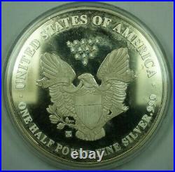 1996 Proof One Half Pound (8oz). 999 Fine Silver Silver Eagle Design
