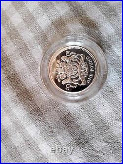 1997 2000 Royal Mint Sterling Silver Piedfort £1 One Pound Set Heraldic Arms