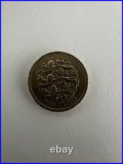 1997 BUNC £1 3 Three Lions One Pound Coin Brilliant Rare Uncirculated