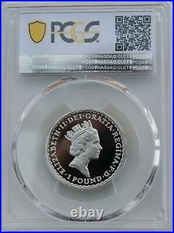 1997 Britannia Silver Proof £1 One Pound PCGS PR69 Deep Cameo 1/2oz