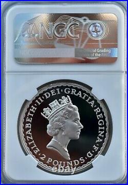 1997 Britannia Silver Proof £2 Two Pound PF70 NGC Ultra Cameo 1oz