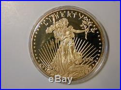 1997 Giant Liberty-eagle One Half Pound 8 Troy Oz 999 Silver 24k T. E. G. P. Round