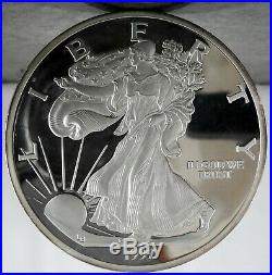 1997 ONE Pound. 999 Fine Silver 16 ounce COIN Walking Liberty PROOF Low Mintage