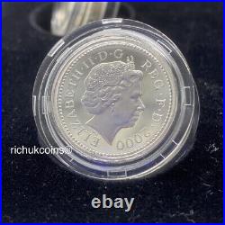 1998 1999 2000 2001 UK Coin4x Royal Mint £1 One Pound Silver PF Piedfort Coins