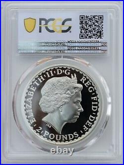1998 Britannia Silver Proof £2 Two Pound PCGS PR69 Deep Cameo 1oz