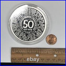 1999-2008 US Statehood Quarter Commemorative 1/4 pound proof silver round. 999