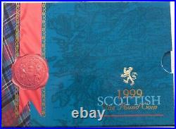 1999 Royal Mint Scottish Rampant Lion £1 One Pound Coin Pack Uncirculated