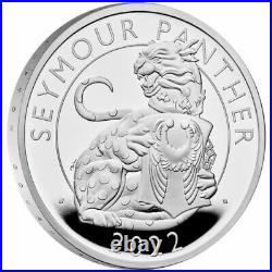 2 Pfund Pounds Tudor Beasts Seymour Panther Grossbritannien 1 oz Silber PP 2022