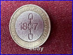 2 Pound Coin 1807 Slavery 1 of 2 Possible Errors RARE CIRCULATED 2007 Coin