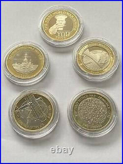 £2 Proof Set of 5 x WW1 coins 2014 2018 armistice aviation navy army kitchener