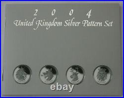2 sets 8 coins UK PATTERN COMPLETE COLLECTION SILVER COINS ONE POUND £1 BUNC
