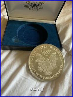 2000 Liberty Eagle One Half Pound. 999 Fine Silver Coin With Case